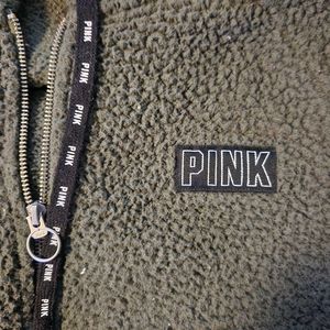 Pink  Sherpa Fleece  Pullover with hood